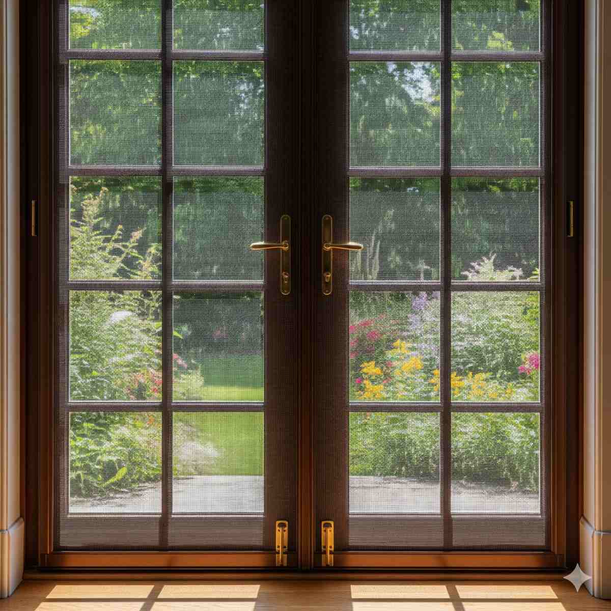 French-door-with-a-fixed-mesh-screen